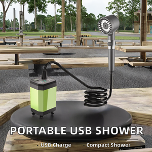 USB ricaricabile doccia elettrica esterna manufatto domestico portatile per la balneazione per il noleggio dormitorio e zone rurali - Product Image 2