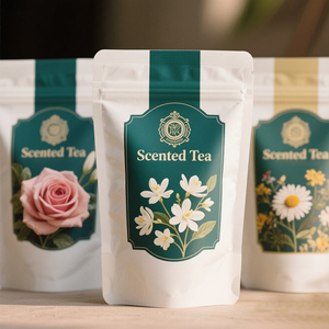 Tùy chỉnh thiết kế nhựa đóng gói Nắp kéo đứng lên mùi bằng chứng <span class=keywords><strong>Ziplock</strong></span> Trà gói túi <span class=keywords><strong>mini</strong></span> thơm túi trà - Product Image 3