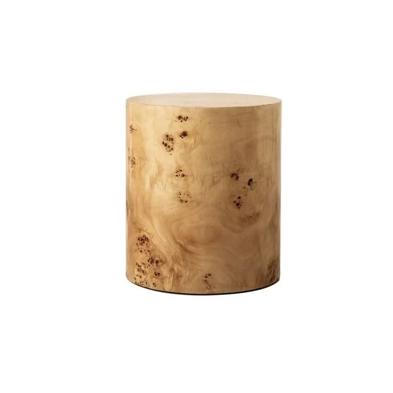 burl wood side table