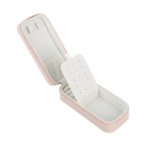 Petites boîtes-cadeaux en cuir PU bon marché d'usine Boîte <span class=keywords><strong>de</strong></span> rangement <span class=keywords><strong>de</strong></span> bijoux <span class=keywords><strong>de</strong></span> voyage pour collier, bague et boucle d'oreille - Product Image 2