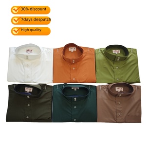 Abito Arabo di Alta Qualità in Stile Saudita con Maniche Semplici e Colletto Alto per Ragazzi, Ideale per la Primavera - Product Image 1