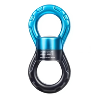 Connecteur pivotant pour escalade extérieure 30KN en alliage d'aluminium, anneau universel de sécurité pour yoga aérien, Pilates, fitness et hamac