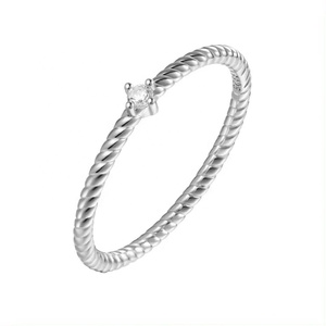 Custom Jewelry Wholesale Trendy Solitaire Design 14k Gold Vermeil Sterling <b>Silver</b> Twisted <b>Stacking</b> Timeless <b>Ring</b> for Women Gift - Product Image 4