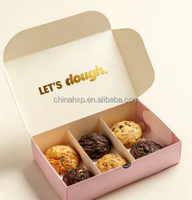 Emballage en carton pliable biodégradable personnalisé en gros pour gâteaux, biscuits, cookies, beignets avec logo