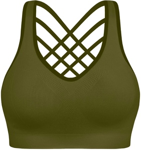 Sujetador de deporte al por mayor Multicolor llanura malla caliente Sexy sujetador de La Yoga deporte superior - Product Image 1