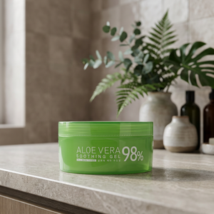 Gel Humectante y Calmante Herbal de Aloe Vera 98% Orgánico para el Rostro, para Todo Tipo de Piel, Uso Nocturno, Certificado GMP, OBM Coreano - Product Image 2