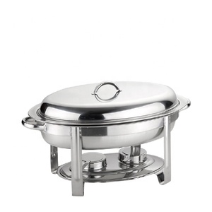 Juego de Recipientes para Calentar Comida Tipo Buffet, de Acero Inoxidable, Redondos, de 5 Cuartos, Personalizados, para Servir la Cena en Restaurantes - Product Image 3