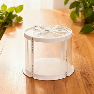 Caja de Plástico Transparente Cuadrada para Empacar Pasteles, Caja de Exhibición para Pasteles de Boda, Venta al Por Mayor - Product Image 5