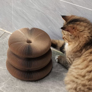 Grosir mainan kardus kucing bel modern baru lapisan ganda cakar bergelombang mainan organ papan kardus penggaruk kucing - Product Image 2
