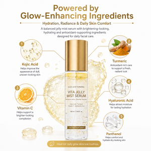 Sérum en Brume Hydratant et Éclaircissant au Curcuma et à l'Acide Kojique OEM ODM – Brume Faciale Rafraîchissante - Product Image 3