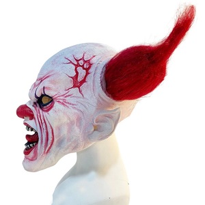 2025 nouveau masque en Latex visage complet <span class=keywords><strong>Clown</strong></span> d'<span class=keywords><strong>horreur</strong></span> avec <span class=keywords><strong>perruque</strong></span> effrayant souriant Halloween Costume accessoires Latex fête Festival accessoires - Product Image 6