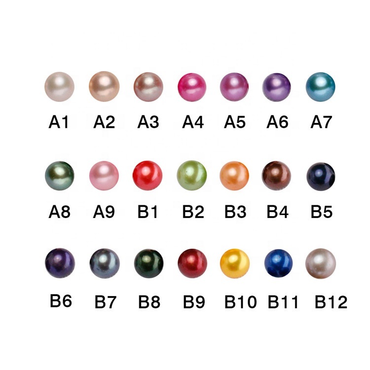 En gros 7-8mm 4a Rond Naturel D'eau Douce Perle perle Ronde Perle Colorée Pour Cages Médaillons Perle Partie
