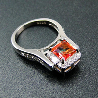 Bagues réversibles en argent sterling, double face, bijoux Paraiba, tendance, forme cœur, serties de griffes, pour mariage, fête ou anniversaire
