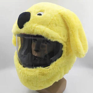 Housse de <span class=keywords><strong>casque</strong></span> de moto tout-terrain universelle, motif de <span class=keywords><strong>chien</strong></span> amusant, personnalisée, en peluche, en ABS, état neuf - Product Image 1