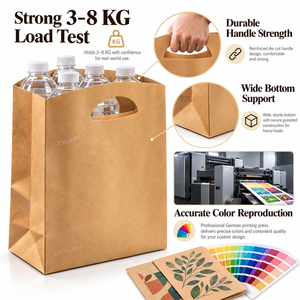 Custom Kraft Paper Gift <strong>Bags</strong> With Logo Die Cut Handle Retail Paper Gift <strong>Bags</strong> for Boutique Clothing Bakery and Takeaway Brands - Product Image 5