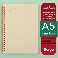 Carnet A5 en PP, carnet à spirales, journal ligné, cahier d'exercices pour étudiants, cahier scolaire, en stock