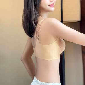 Soutien-gorge Premium Sexy en Dentelle Tricotée, Push-up, Sans Armature, Fin, Sans Couture, Dos en U, Bretelles Ajustables, Forme en W, Coupe 3/4 Tridimensionnelle - Product Image 3