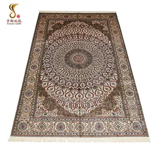 YUXIANG 6'X9' tappeto per la casa dal Design persiano annodato a mano tappeto classico in seta tappeto esclusivo in seta Nanyang