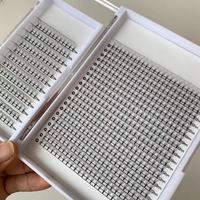 Prix d'usine Nouveaux éventails préfabriqués 100% faits main pour extensions de cils, tige courte, base pointue, éventails préfabriqués larges, épaisseur 0.05mm 0.07mm