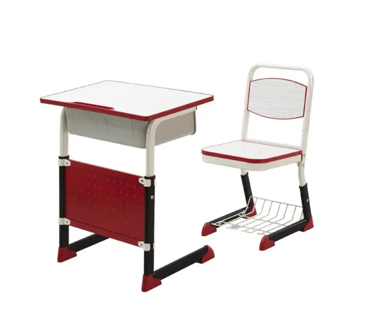 Chaise et bureau d'ordinateur pour l'école primaire réglable en hauteur à prix abordable