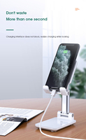 Support de téléphone portable pliable et étanche pour bureau et lit, avec hauteur réglable et flexible, pour iPad et téléphone portable, idéal pour le streaming en direct