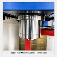 Centre d'usinage CNC 5 axes U380, fraiseuse verticale 5 axes pour pièces complexes, usinage de précision de moules