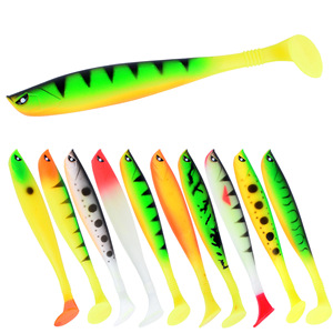 TOPIND Spot 12cm 9g T-tail Appât artificiel souple <span class=keywords><strong>en</strong></span> acier inoxydable pour la pêche <span class=keywords><strong>en</strong></span> <span class=keywords><strong>mer</strong></span>, appât à l'huile <span class=keywords><strong>de</strong></span> crevettes Luya, hameçons pour poissons d'eau salée - Product Image 1