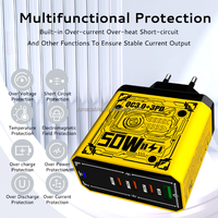 Chargeur mural 50W 3C1A Type C 4 ports PD 3.0 Chargeur rapide USB Mobile Wall Chargeur rapide pour Samsung S23