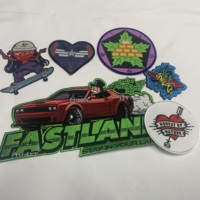 Patch de broderie personnalisé à coudre au fer avec bordure Merrow, coupe à chaud pour vêtement/sac, vente en gros