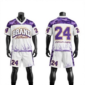 Jersey de Fútbol Americano Personalizado con Diseño OEM Nuevo, Transpirable, Antibacterial, Tallas Grandes, Logotipo Cosido Personalizado, Impresión por Transferencia de Calor - Product Image 1