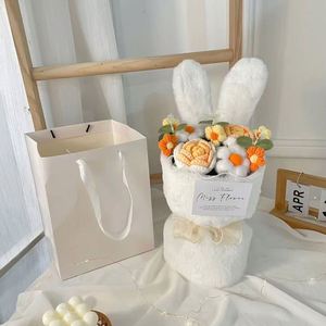 2026 New Rabbit Ear <b>Knitted</b> Flower Plush <b>Toy</b> Anime Style Portable Customized Color Size Letterpress Printing Customized Logo - Product Image 6
