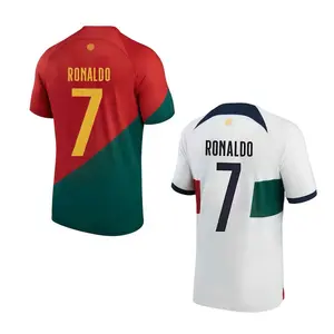 Chất Lượng Cao Thêu Bán Buôn 2022 / 2023 Bồ Đào Nha Đội Tuyển Quốc Gia Áo Ronaldo Jersey