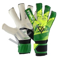 Gants de gardien de but de football professionnels de haute qualité, respirants, ajustables, à coupe négative, en caoutchouc de latex épaissi, protection des doigts