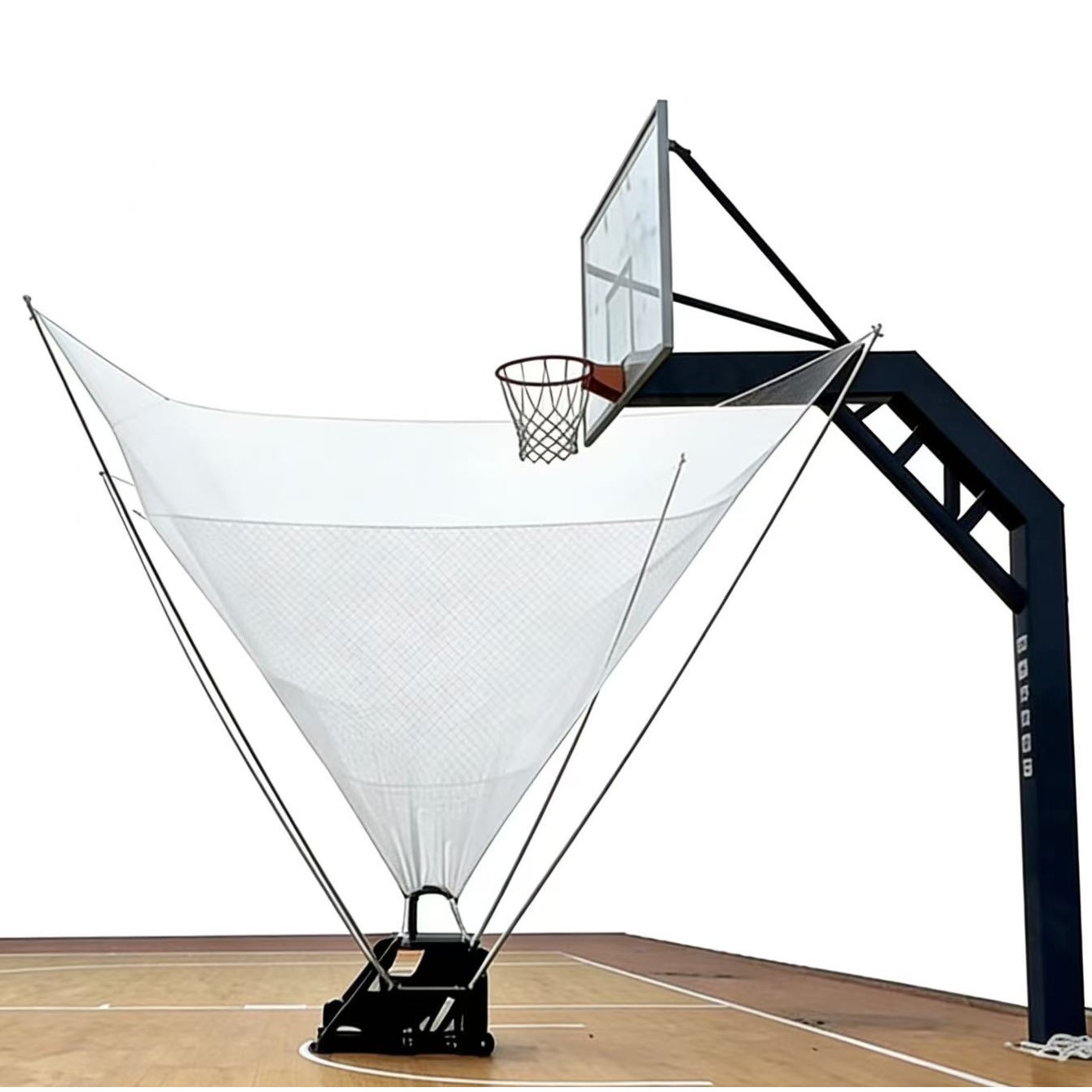 Automatic Basketball Serving Machine Steel Rim Metal Automatic Rebound Basketball Training Equipment