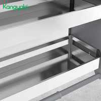 Kangyale Venda Quente 2024 Pull Down Kitchen Lift Basket Cesta De Elevador De Aço Inoxidável De Armazenamento De Armário Alto