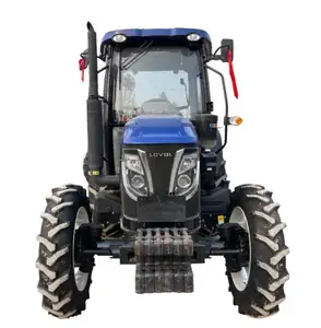 Tractor usado Lovol con neumáticos Paddy 80HP Tractor agrícola maquinaria agrícola Tractor con cabina de buena calidad a la venta
