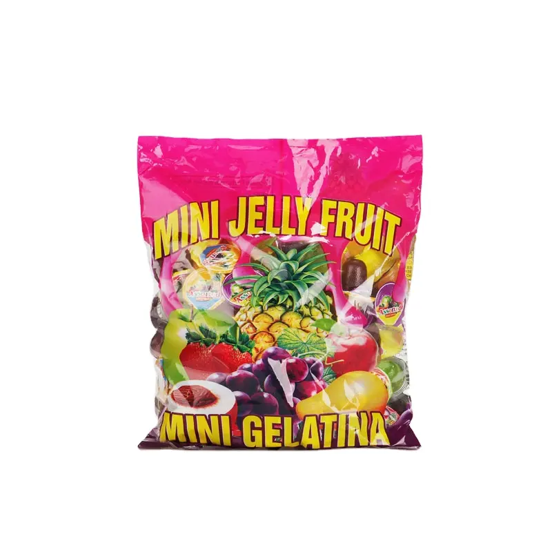 Çeşitli meyve jölesi nata de coco ,mini meyve jölesi etiket