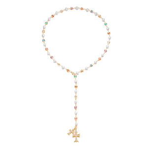 สร้อยคอรูปตัว Y ประดับมุก ดีไซน์รูปหัวใจ พร้อมพู่ห้อยยาว ใช้ได้หลากหลาย ใส่กับเสื้อสเวตเตอร์ - Product Image 3