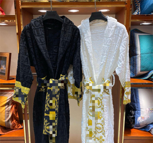 Accappatoio di Alta Qualità in Puro <span class=keywords><strong>Cotone</strong></span> Assorbente per Tutte le Stagioni, Unisex, di Marca Famosa - Product Image 5
