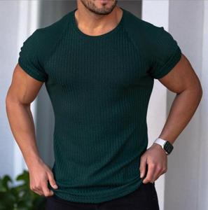 Modische Herbst Rundhals Slim Fit Gestreifte T-Shirts für Herren Einfarbig Langarm Schlichte Basic T-Shirts Lässige Sport-Oberteile - Product Image 2