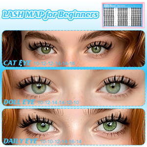 Kit de cils en grappe à marque privée, effet naturel, bande fine, volume 180 pièces, grande capacité - Product Image 5