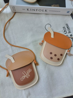 Kawaii Mini porte-monnaie sacs à main cadeaux thé au lait cuir PU enfants petits sacs pour tout-petits filles sac à bandoulière