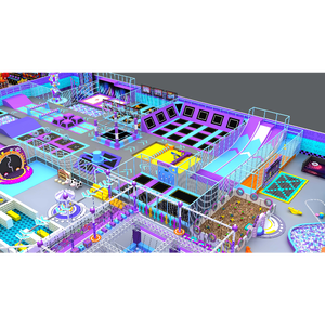 Parc de jeux d'aventure commercial directement de l'usine, équipement de terrain de jeux intérieur personnalisé pour enfants avec trampoline et mur d'escalade - Product Image 2
