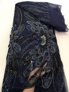 <span class=keywords><strong>Tela</strong></span> de <span class=keywords><strong>Tul</strong></span> Francés de Alta Calidad, Transpirable, Bordada, con Lentejuelas, para Vestidos de Novia y Fiesta - Product Image 5