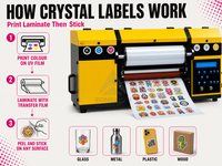 Printer UV DTF A3 30cm Baru dengan Printhead Epsn XP600, Mesin Laminasi Otomatis All-in-One untuk Transfer Stiker