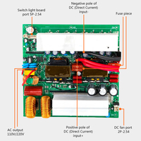 Carte de contrôle d'onduleur solaire 1500W, carte mère d'onduleur 1500W, carte d'onduleur à onde sinusoïdale pure DC12V 24V 48V