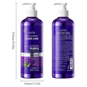 Shampoo <span class=keywords><strong>violet</strong></span> à la kératine végétale 500ml – <span class=keywords><strong>Soin</strong></span> tonifiant anti-jaunissement <span class=keywords><strong>pour</strong></span> <span class=keywords><strong>cheveux</strong></span> blonds, argentés et gris – Renforce, répare et redonne brillance - Product Image 5
