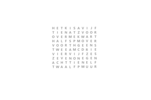 CHEETIE CP37 Dutch Light Up Tamaño grande Búsqueda de palabras Tekstklok 1 Reloj de pared con palabra LED grande - Product Image 5