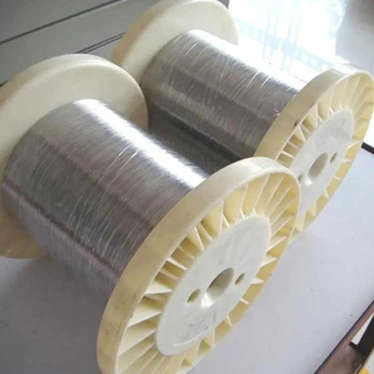 0.018-0.05MM kawat baja tahan karat Ultra halus untuk benang berputar tahan potong filamen logam baja tahan karat untuk tekstil