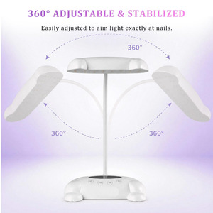 เครื่องอบเล็บ UV LED แบบพกพา สำหรับตั้งโต๊ะ แสงเจล 365nm 405nm ปรับความยาวคลื่นได้ คอห่านปรับได้ สำหรับร้านทำเล็บและใช้ในบ้าน - Product Image 3